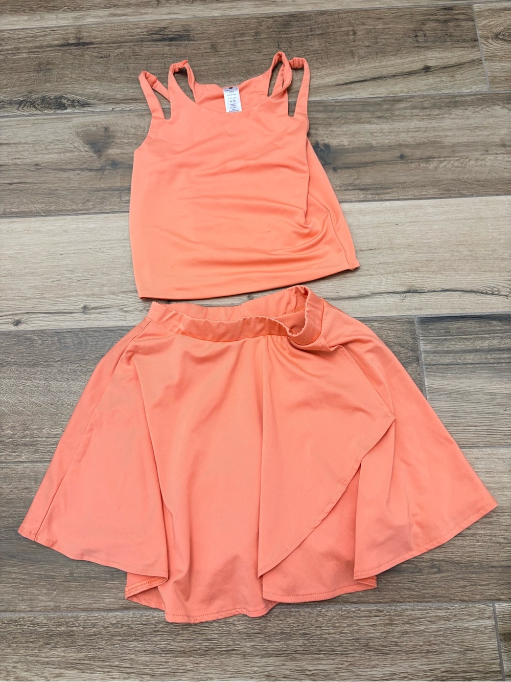 Yogalicious Orange Girls Matching Set - Crop Top & Skirt
